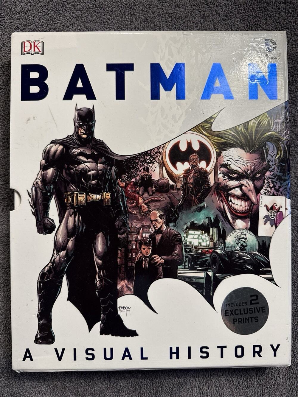 DK Batman: A Visual History Hardcover Book With 2 Prints GUC
